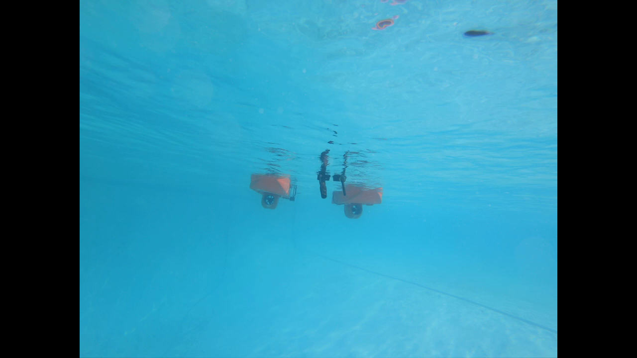 Underwater view of WASP test